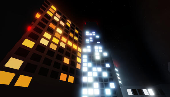 close up of the city model for driving game