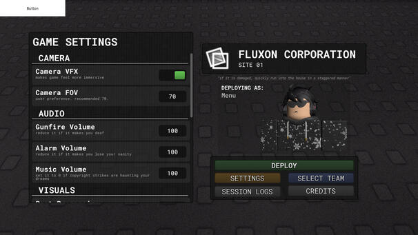 Fluxon Corporation Site 01 Main Menu